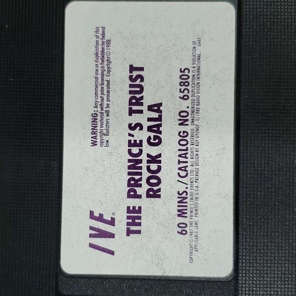 'Prince's Trust' Rock Gala VHS Wembley Arena June 5 - 6, 1987 EUC - Picture 5 of 6